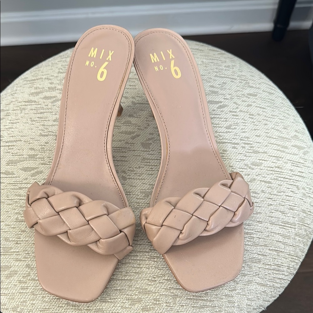 Mix No. 6 Women's Tan Braided Slide Sandals